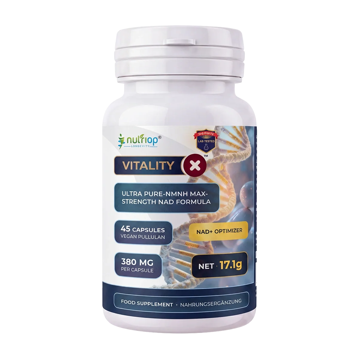 Nutriop® Vitality-X™ - Advanced NMNH & NAD+ Cellular Matrix (45 Capsules)
